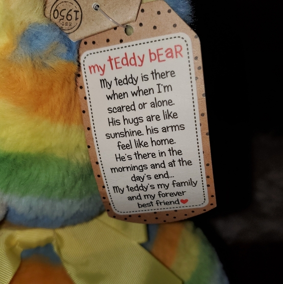 GANZ Sunshine Striped Plush Bear NWT - Picture 8 of 13